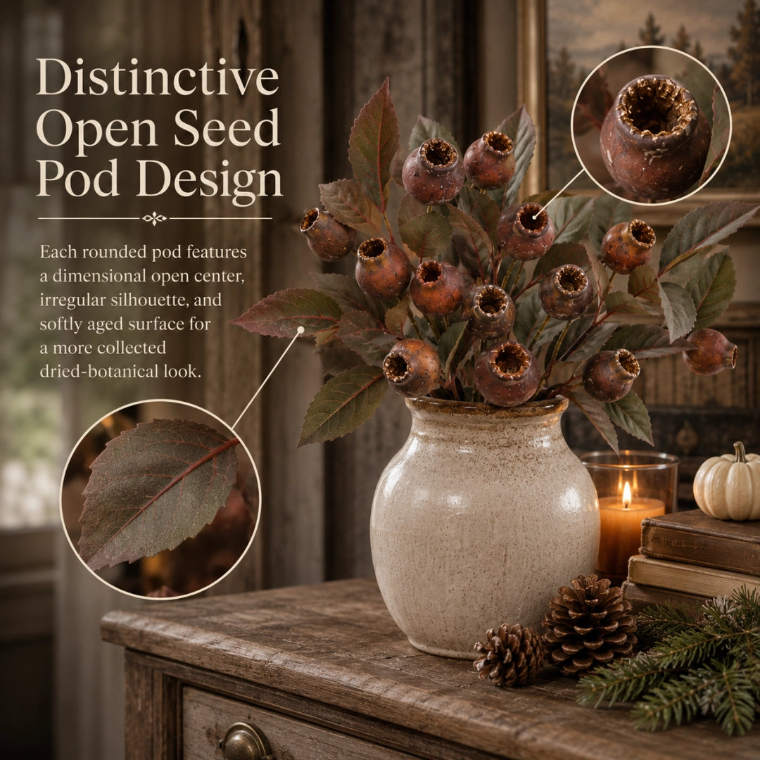 💐Vintage Faux Seed Pod Bundle