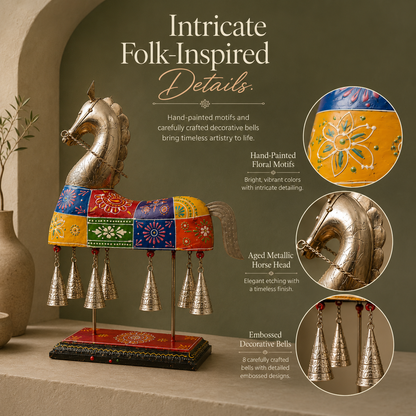🐎Hand-Painted Horse Wind Chime Sculpture