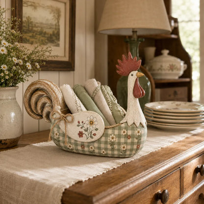 Vintage Farmhouse Rooster Utensil Holder