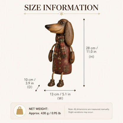 🏡Vintage Christmas Dachshund Shelf Sitter