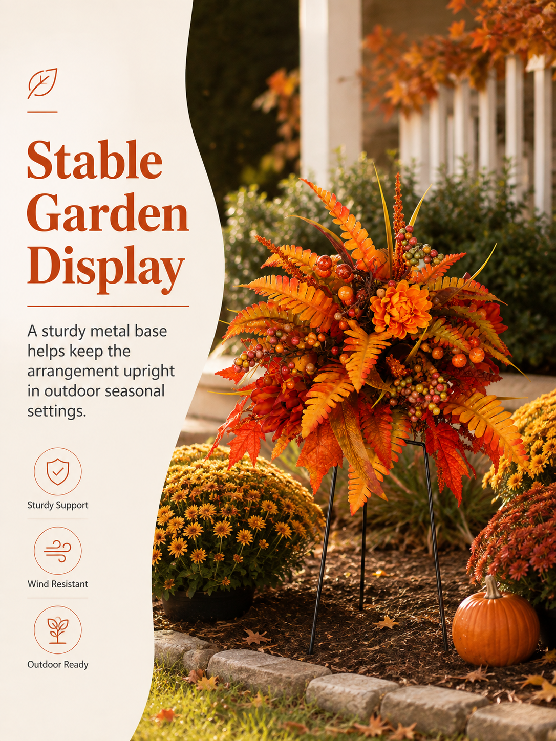 Stable outdoor garden display