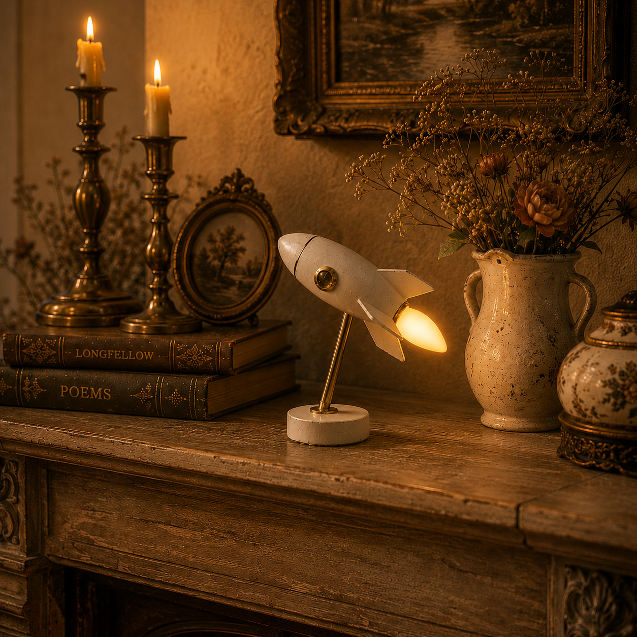 🚀Vintage Rocket Accent Light