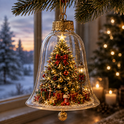 🔔✨ Glowing Christmas Bell – A Magical Light-Up Holiday Decoration