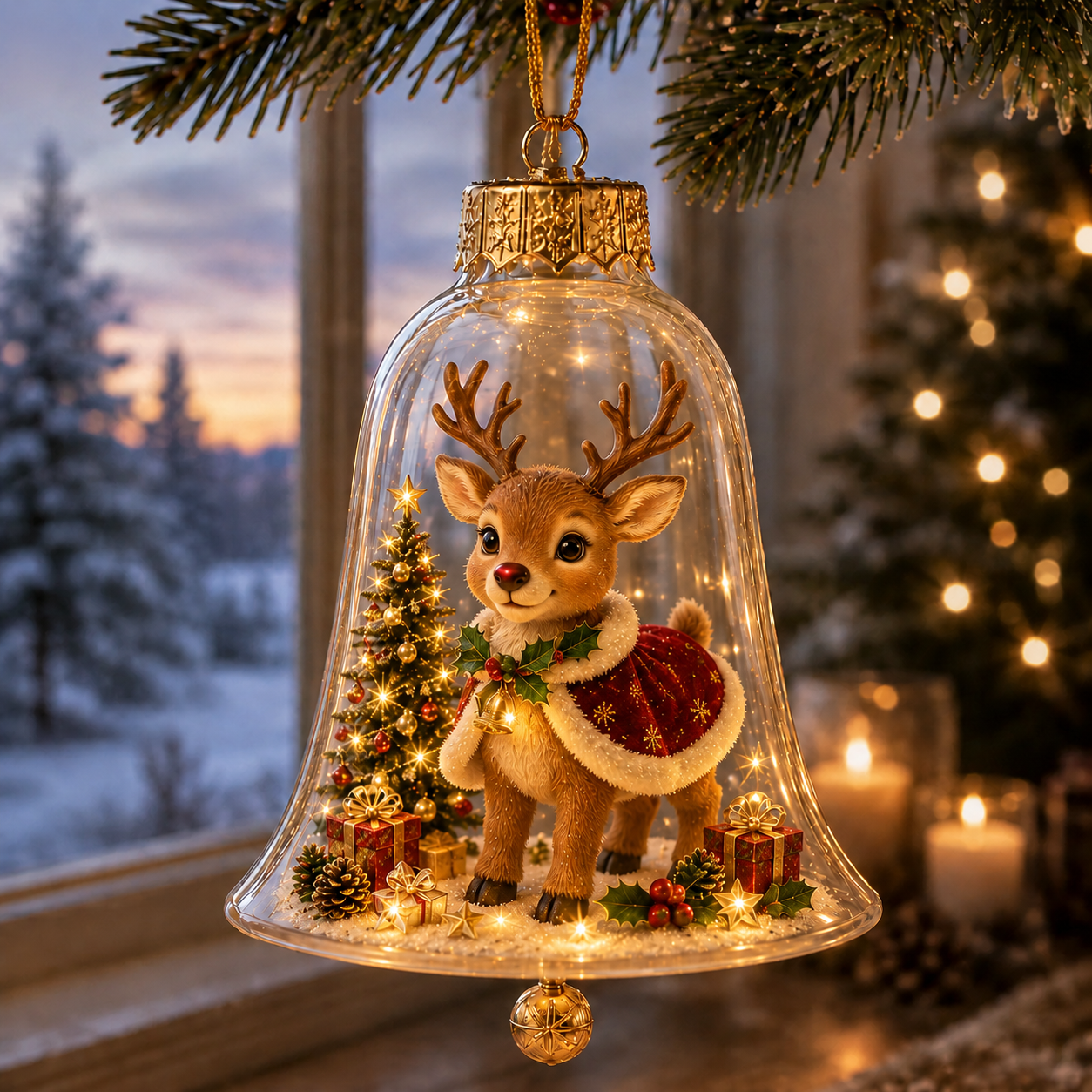 🔔✨ Glowing Christmas Bell – A Magical Light-Up Holiday Decoration