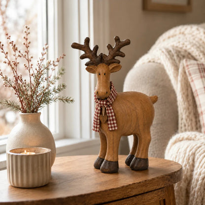 Rustic Farmhouse Reindeer Figurine