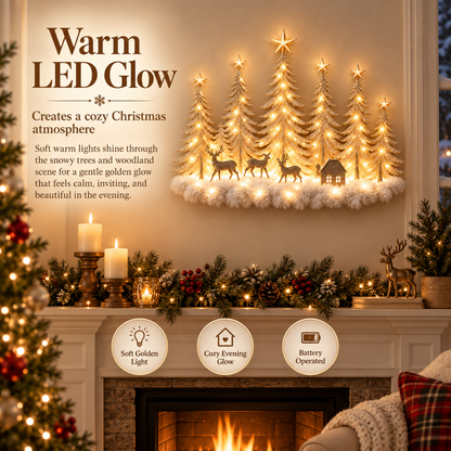 🎄Lighted Christmas Woodland Forest Wall Decor