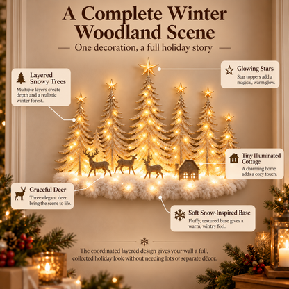 🎄Lighted Christmas Woodland Forest Wall Decor