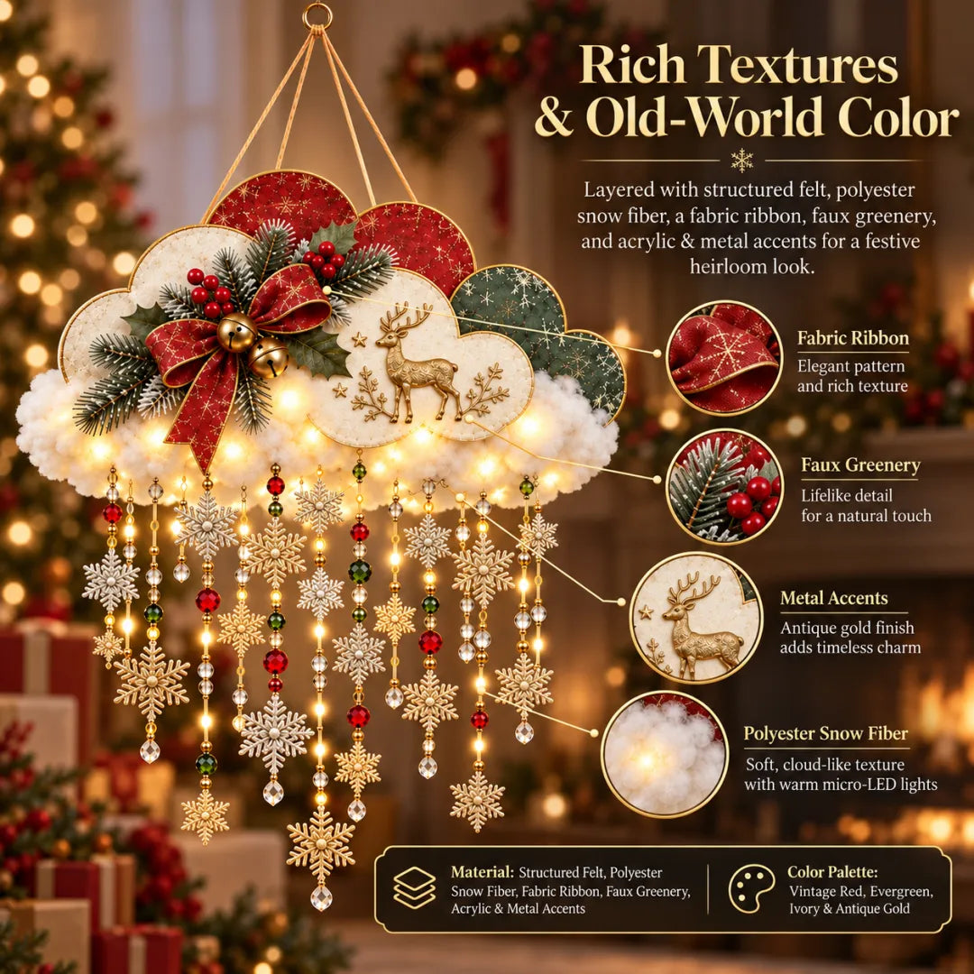 Vintage Lighted Christmas Snowfall Cloud