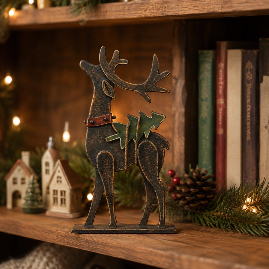 🎄Rustic Christmas Metal Reindeer Decor