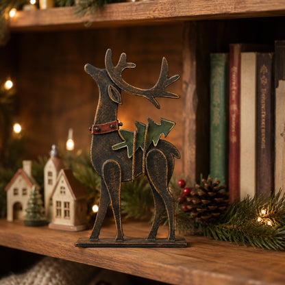 🎄Rustic Christmas Metal Reindeer Decor