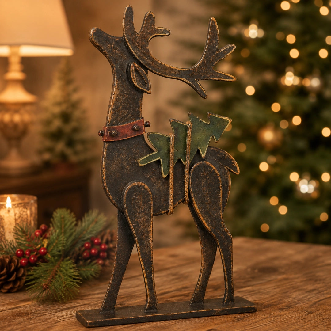 🎄Rustic Christmas Metal Reindeer Decor