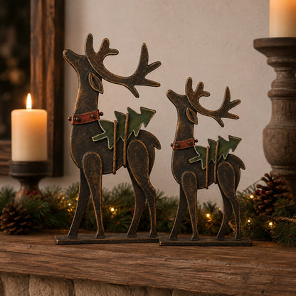 🎄Rustic Christmas Metal Reindeer Decor