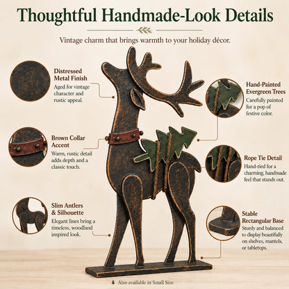 🎄Rustic Christmas Metal Reindeer Decor