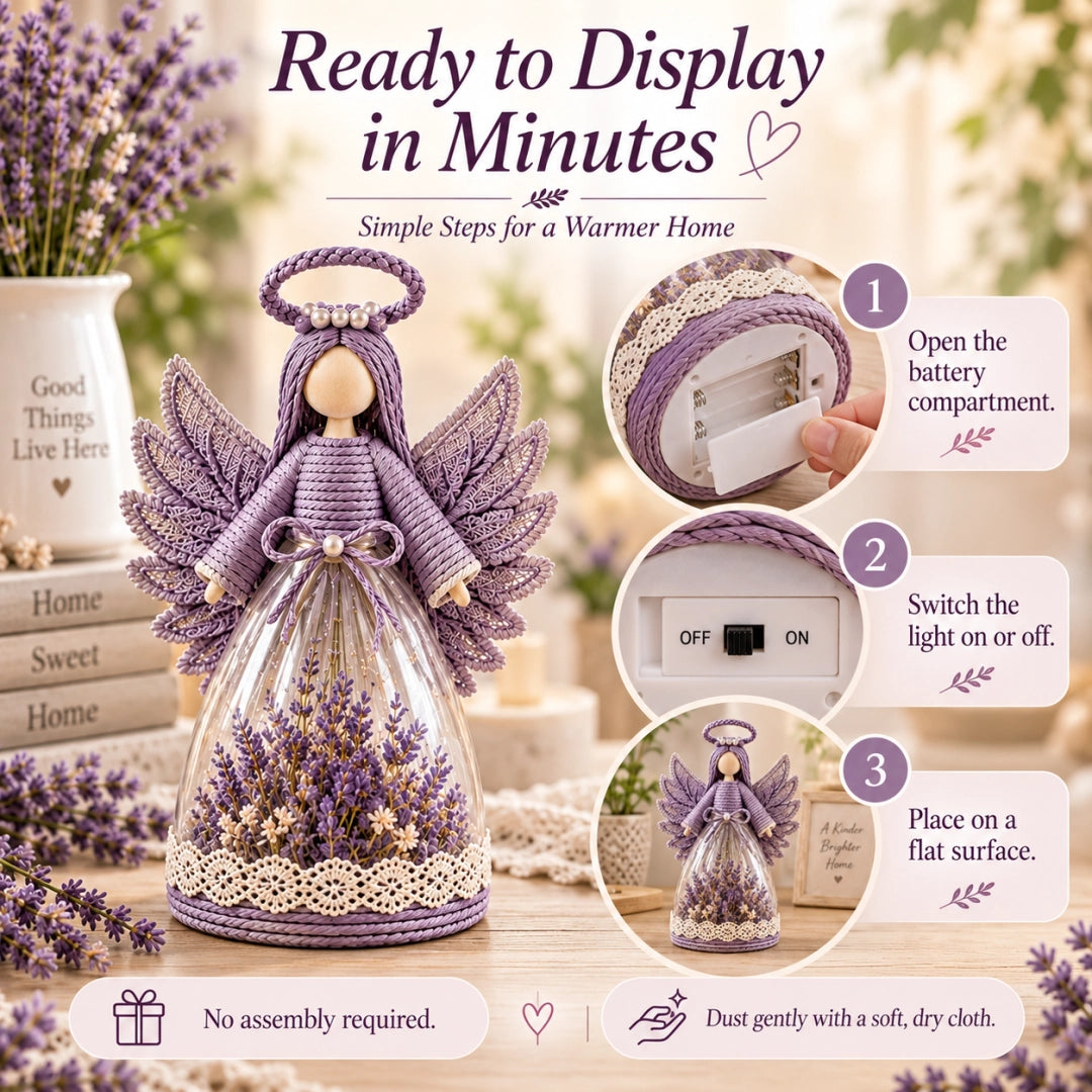 🎁 Lighted Floral Angel Figurine