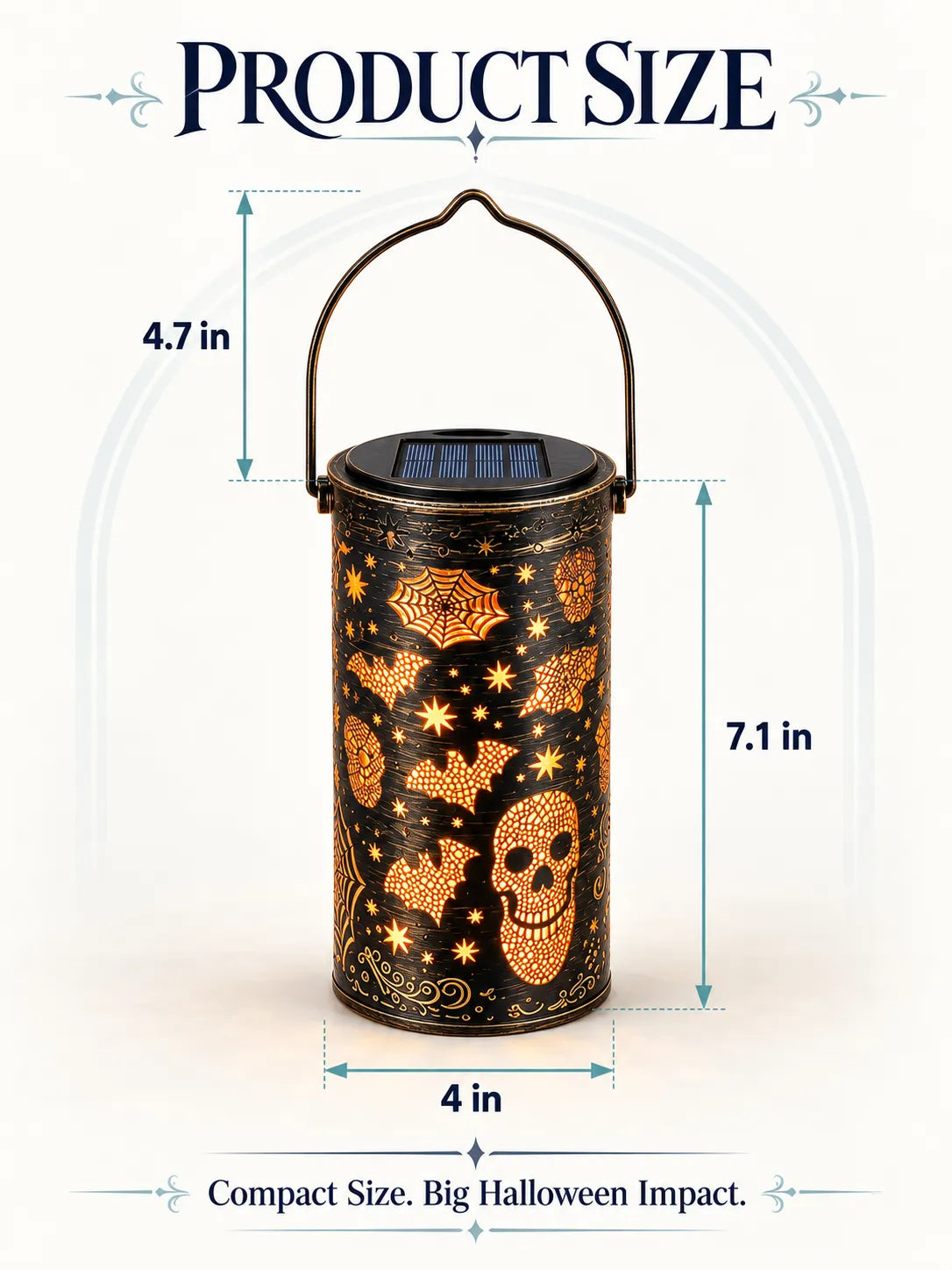 Solar Color-Changing Halloween Projection Lantern