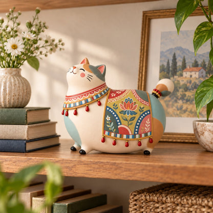Whimsical Folk Art Dachshund Figurine