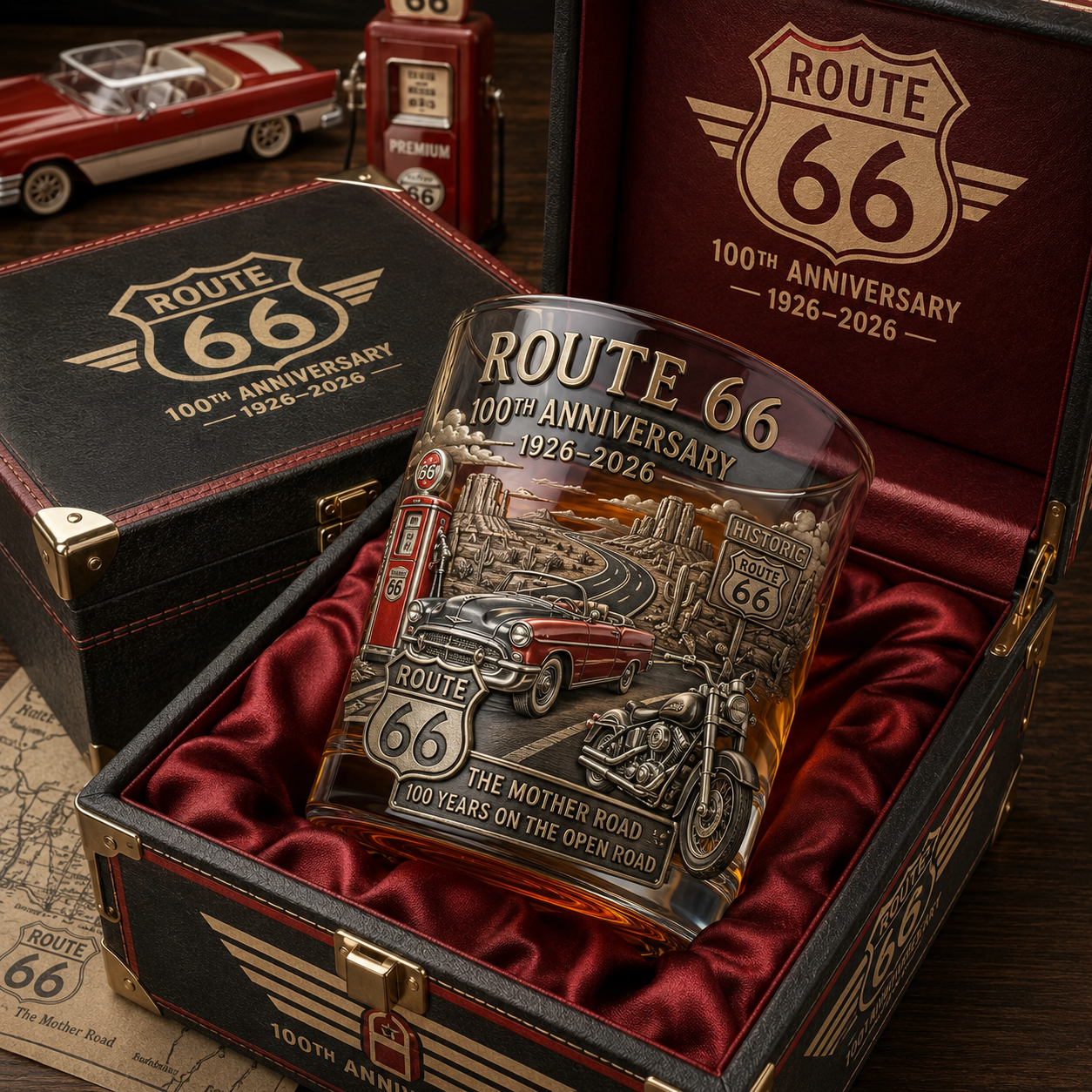 Route 66 100th Anniversary Whiskey Glass
