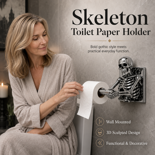 💀✨ 3D Skeleton Toilet Paper Holder