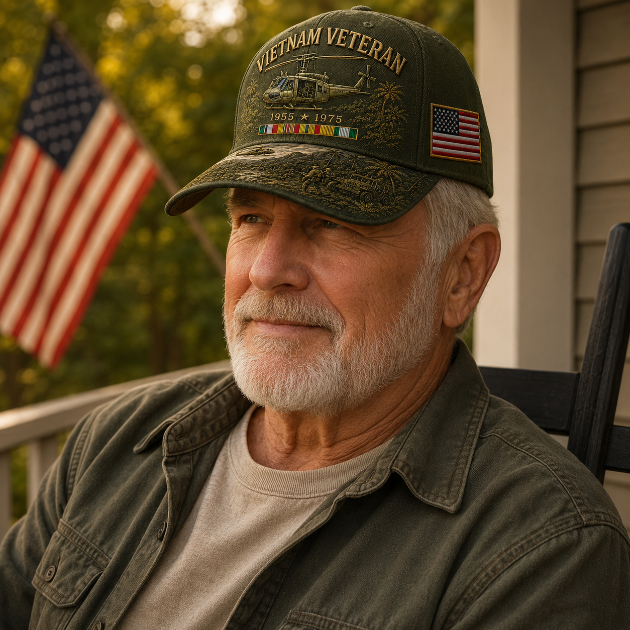 Vietnam Veteran UH-1 Huey Never Forgotten Commemorative Cap
