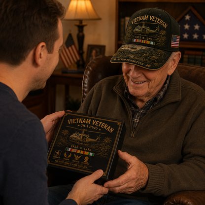 Vietnam Veteran UH-1 Huey Never Forgotten Commemorative Cap
