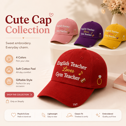 English Teacher & Gym Teacher Embroidered Cap