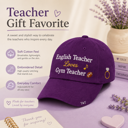 English Teacher & Gym Teacher Embroidered Cap