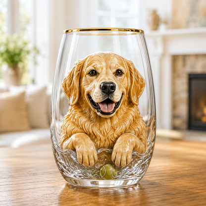 🐶 3D Dog Breed Glass Collection