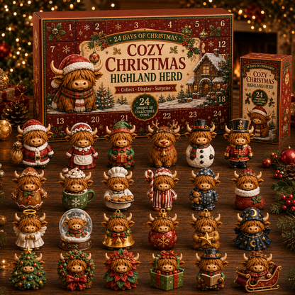 🤠 24PCS Western Highland Cow Collector Set – 4 Western Worlds + Secret #25 🐮✨