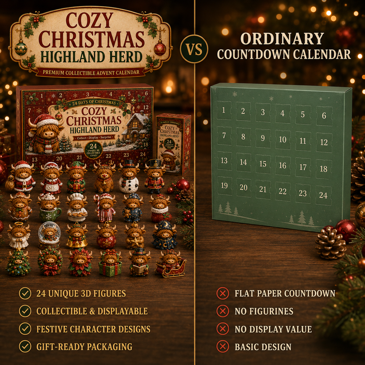 🤠 24PCS Western Highland Cow Collector Set – 4 Western Worlds + Secret #25 🐮✨