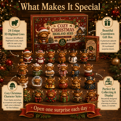 🤠 24PCS Western Highland Cow Collector Set – 4 Western Worlds + Secret #25 🐮✨