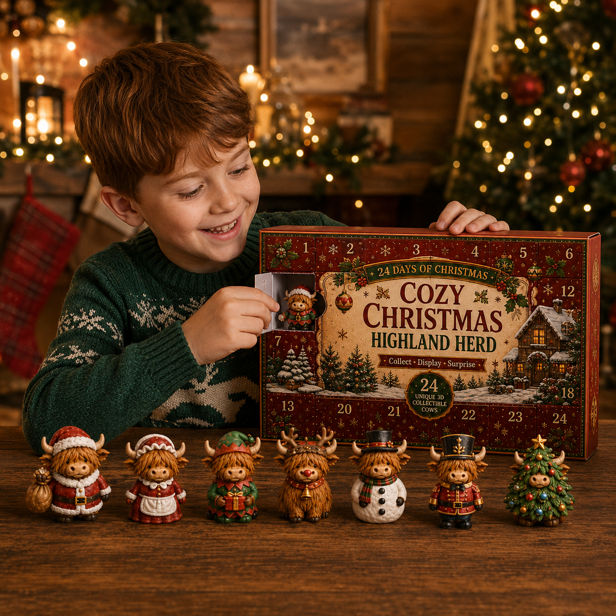 🤠 24PCS Western Highland Cow Collector Set – 4 Western Worlds + Secret #25 🐮✨
