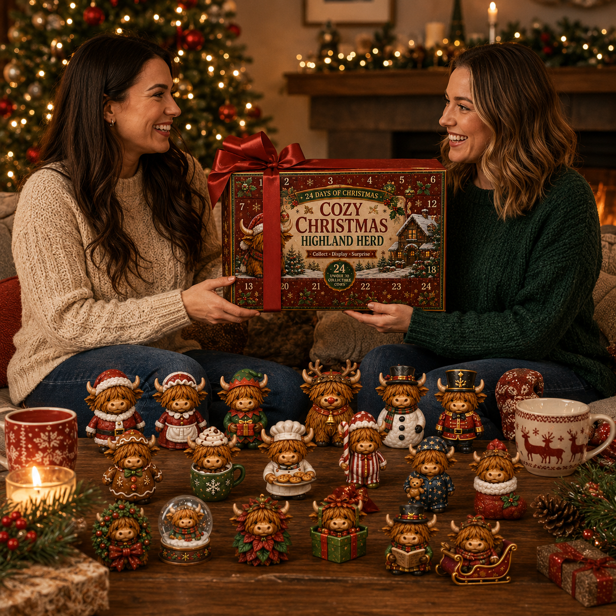 🤠 24PCS Western Highland Cow Collector Set – 4 Western Worlds + Secret #25 🐮✨