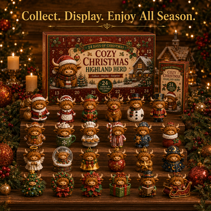 🤠 24PCS Western Highland Cow Collector Set – 4 Western Worlds + Secret #25 🐮✨