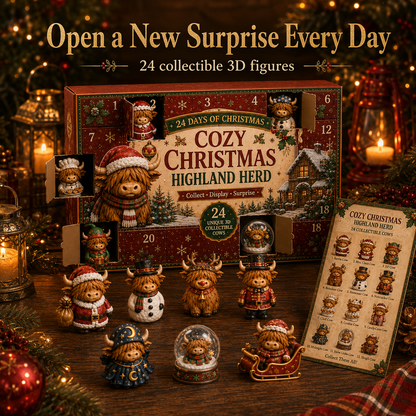 🤠 24PCS Western Highland Cow Collector Set – 4 Western Worlds + Secret #25 🐮✨
