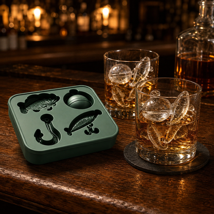 🎣 Fishing-Themed Ice Mold – Fish, Lure, Hook & Bobber Shapes