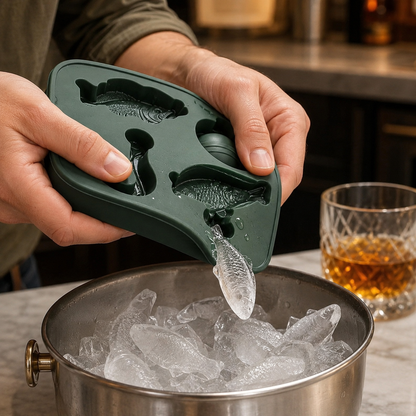 🎣 Fishing-Themed Ice Mold – Fish, Lure, Hook & Bobber Shapes