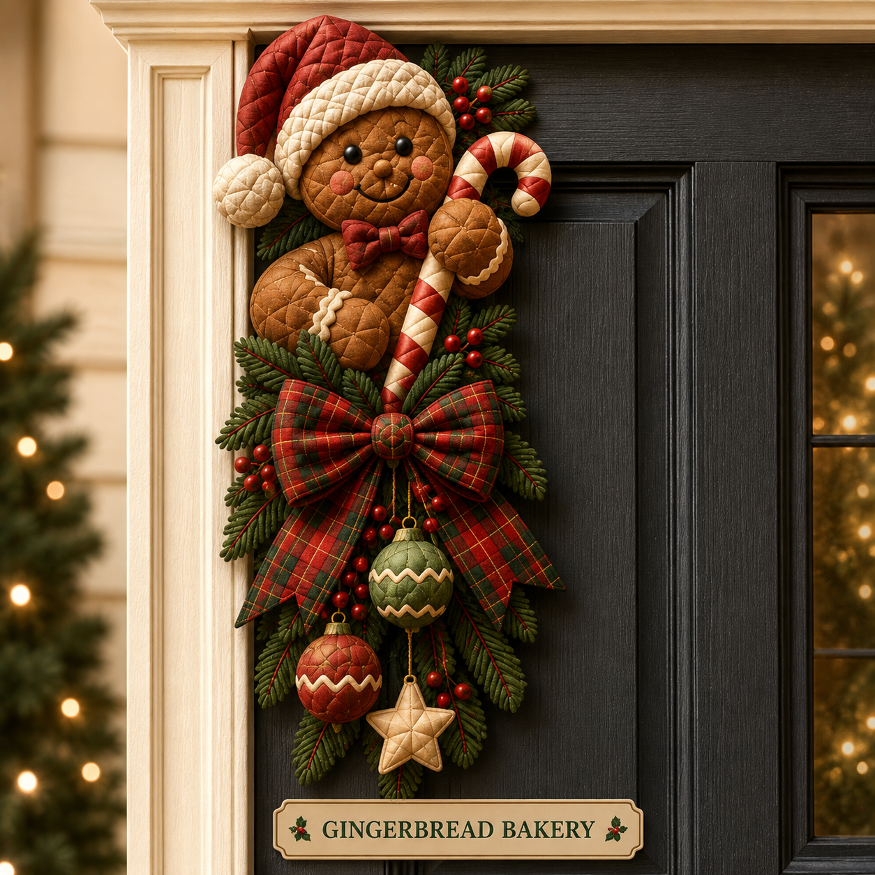 🎄 3D Quilted Christmas Door-Hugger DIY Sewing Kit