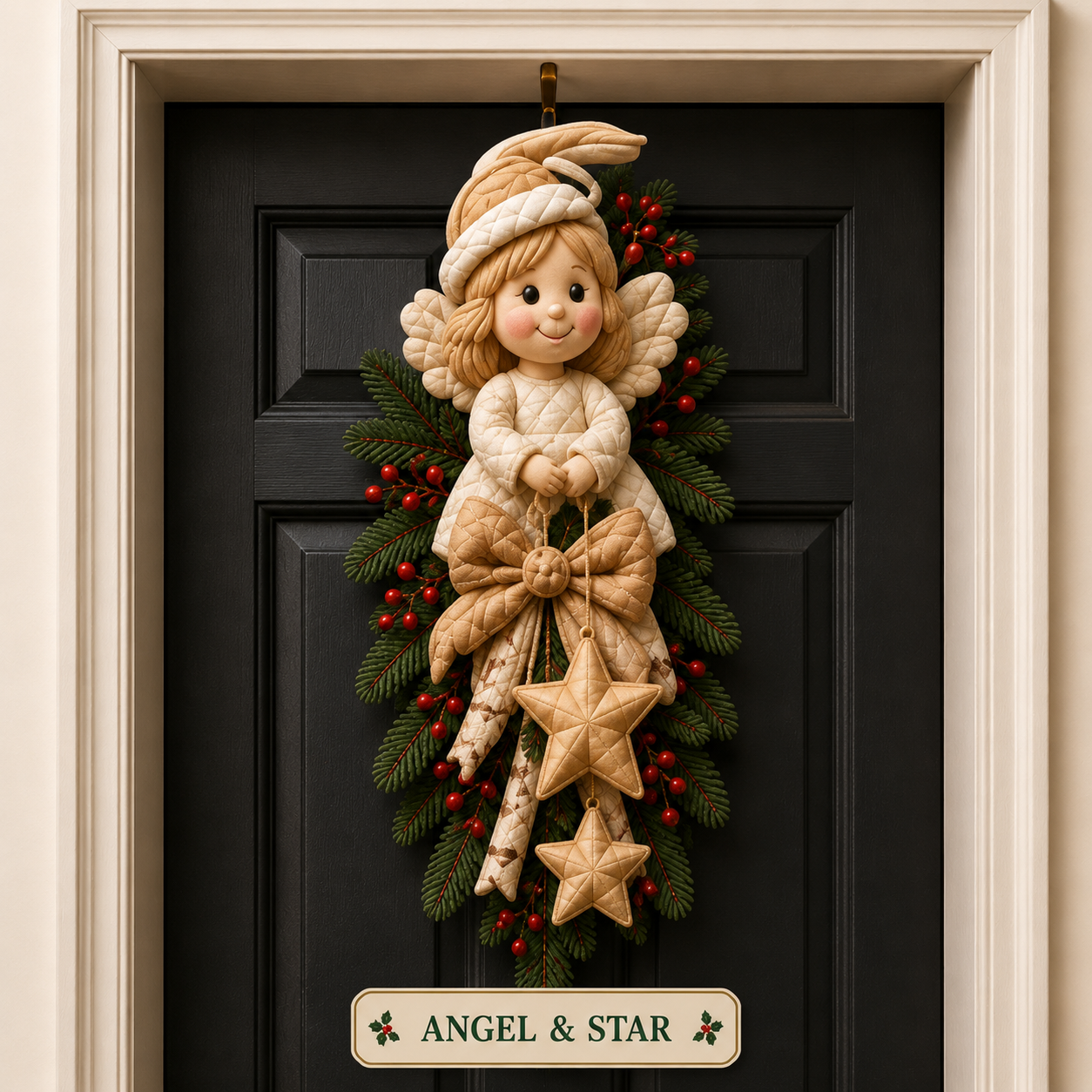 🎄 3D Quilted Christmas Door-Hugger DIY Sewing Kit