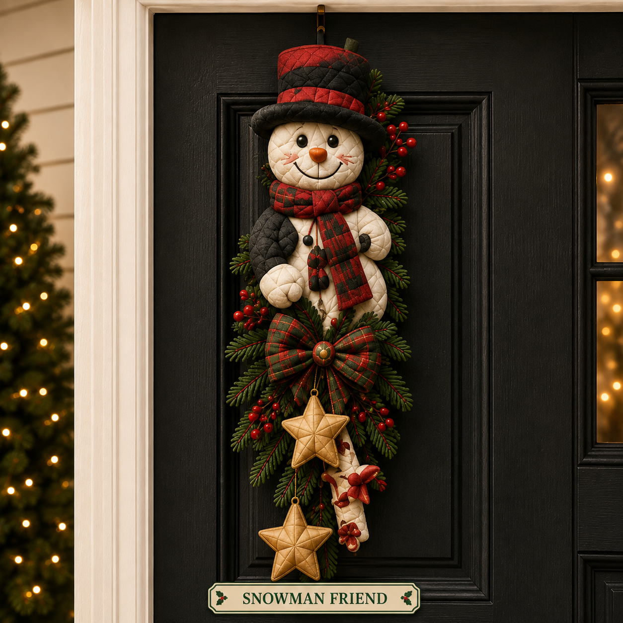 🎄 3D Quilted Christmas Door-Hugger DIY Sewing Kit