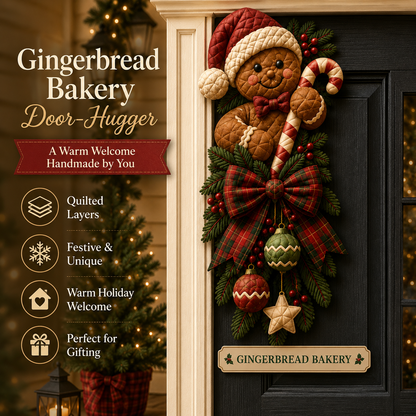 🎄 3D Quilted Christmas Door-Hugger DIY Sewing Kit