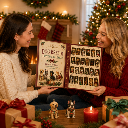 🐶🎄 24 Days of Dogs Christmas Advent Calendar – 24 Unique Breed Ornaments to Collect & Hang