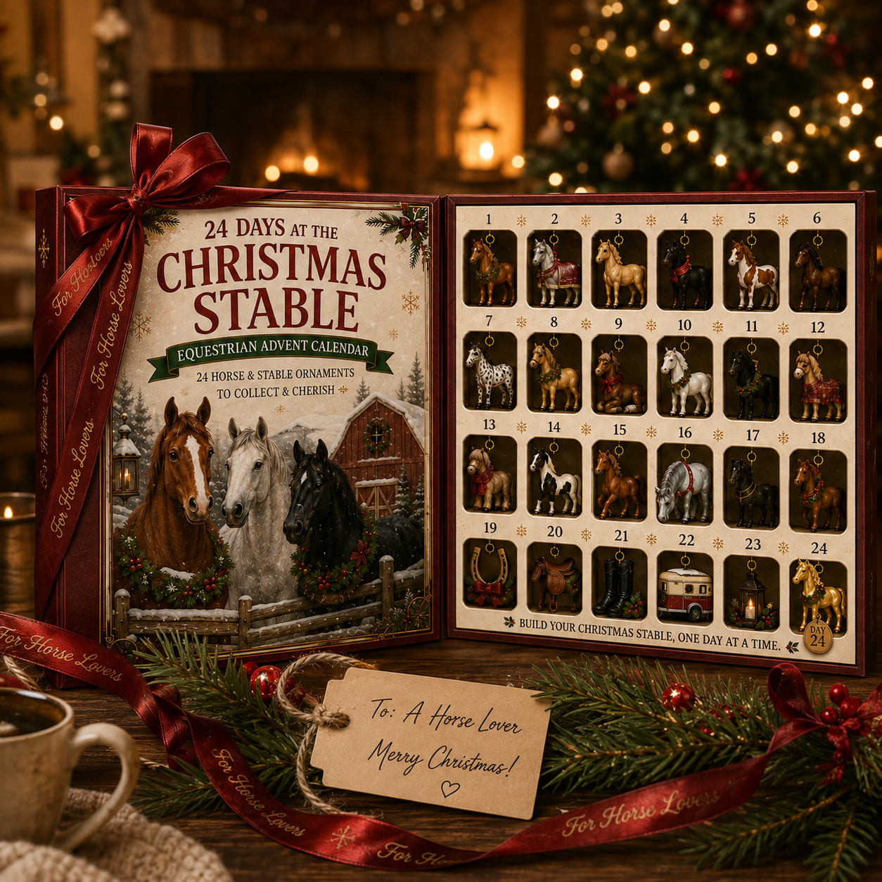 🐴🎄 24 Days at the Christmas Stable – 24 Collectible Horse & Equestrian Holiday Ornaments