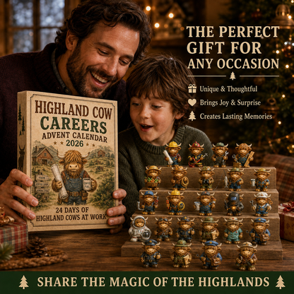 🐮🎄 Highland Cow Careers Advent Calendar 2026 – 24 Days of Country Charm 🎁🤎