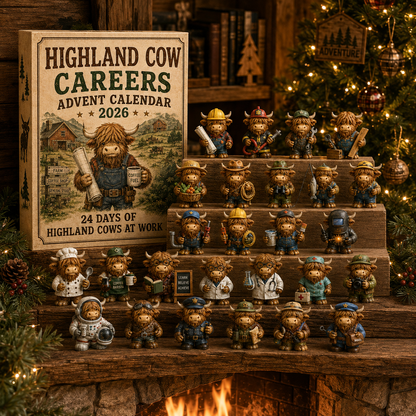 🐮🎄 Highland Cow Careers Advent Calendar 2026 – 24 Days of Country Charm 🎁🤎