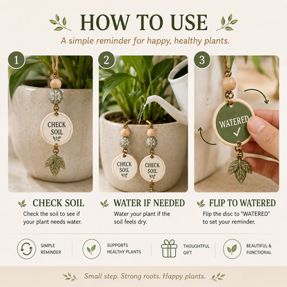 🌿 Plant Watering Reminder Charm – Flip Tracker for Healthy Plants