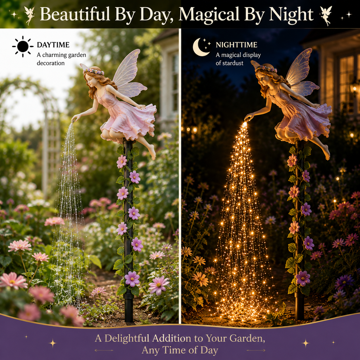 🔥Today 49% OFF🧚‍♀️Fairy Sprinkling Magic Dust Garden Light🌸