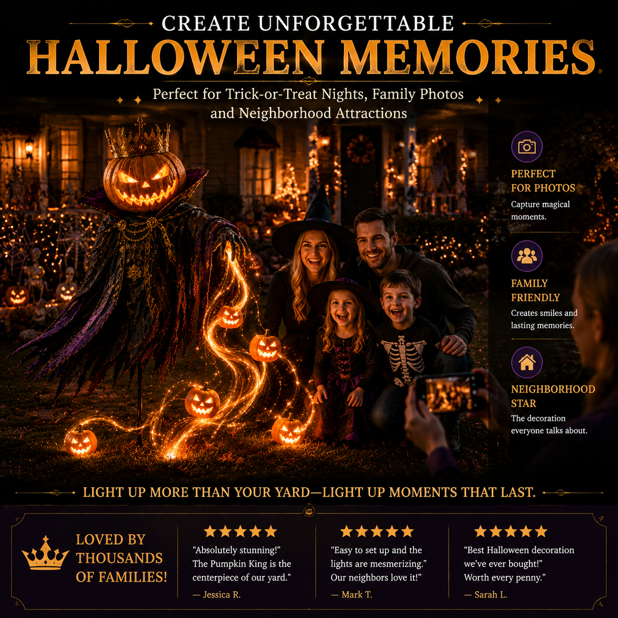 🎁Today 49% OFF🎃Pumpkin King Awakening– Flowing LED Halloween Yard Light