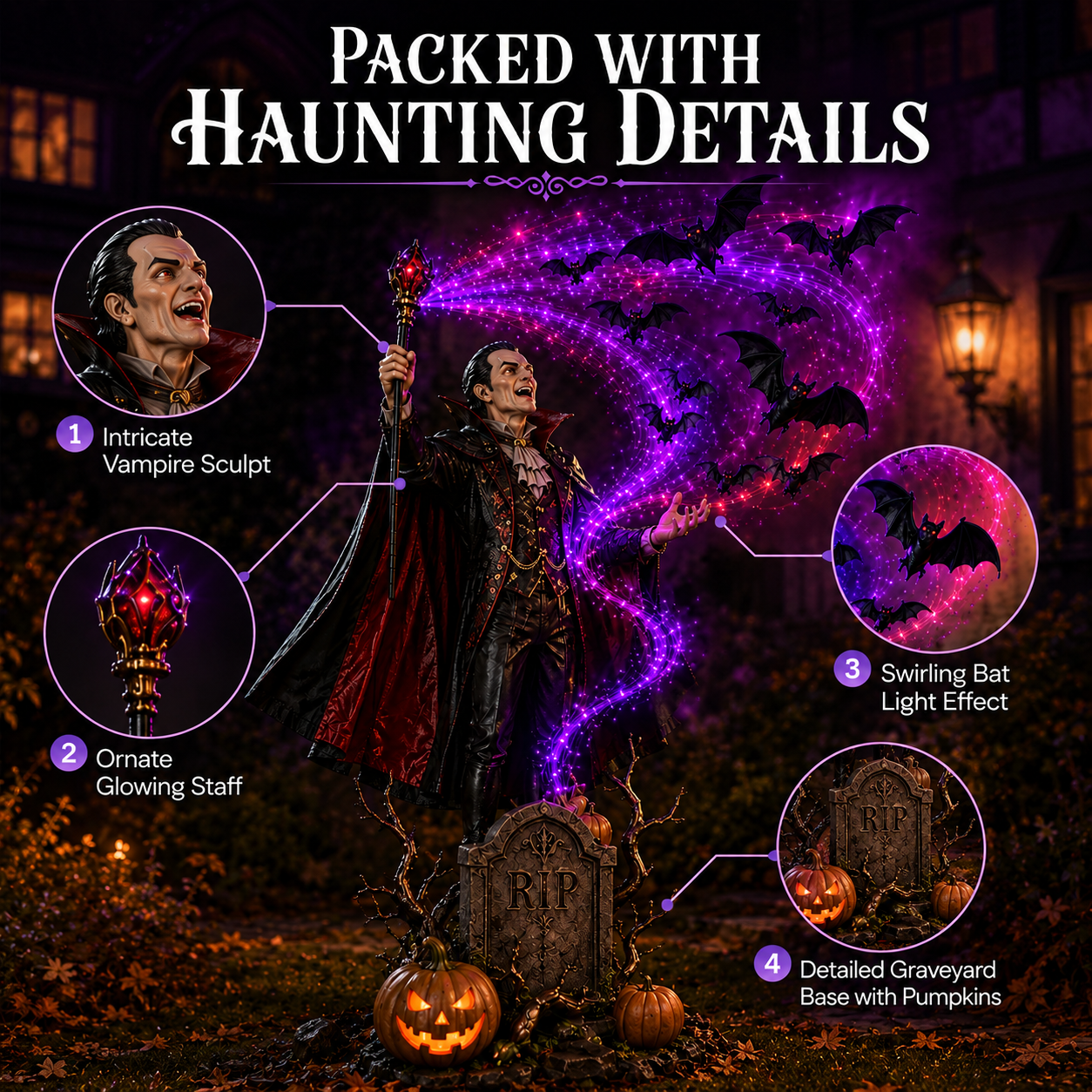 🎁🎃Today 49% OFF🦇Vampire Summoning Bats Garden Light
