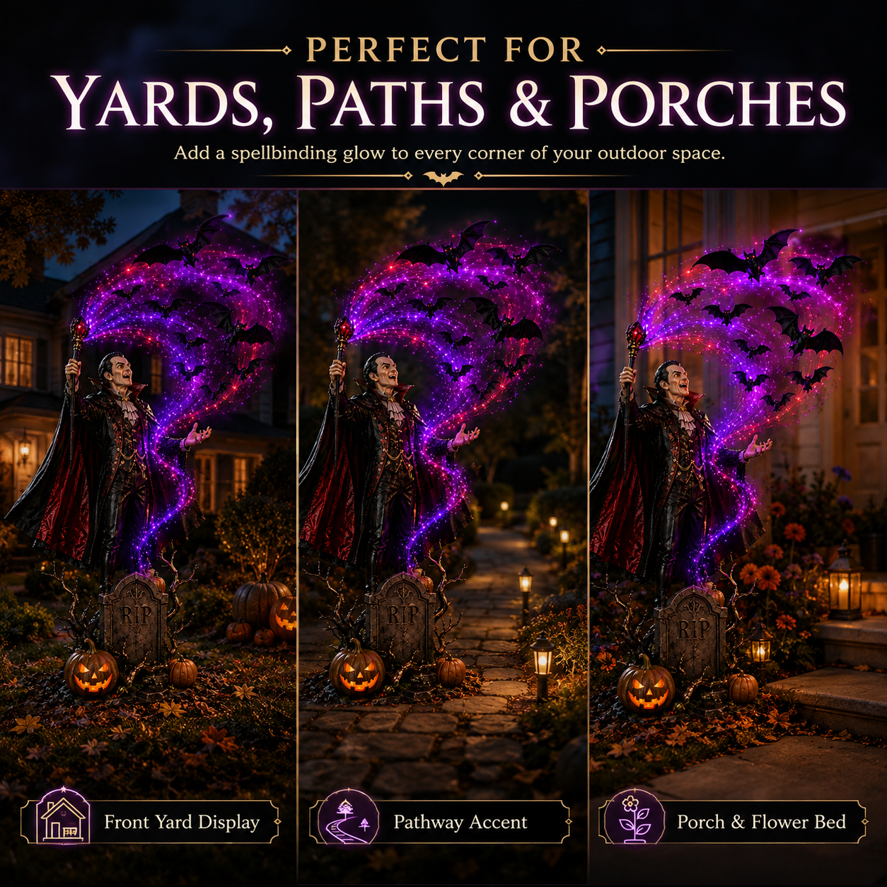 🎁🎃Today 49% OFF🦇Vampire Summoning Bats Garden Light