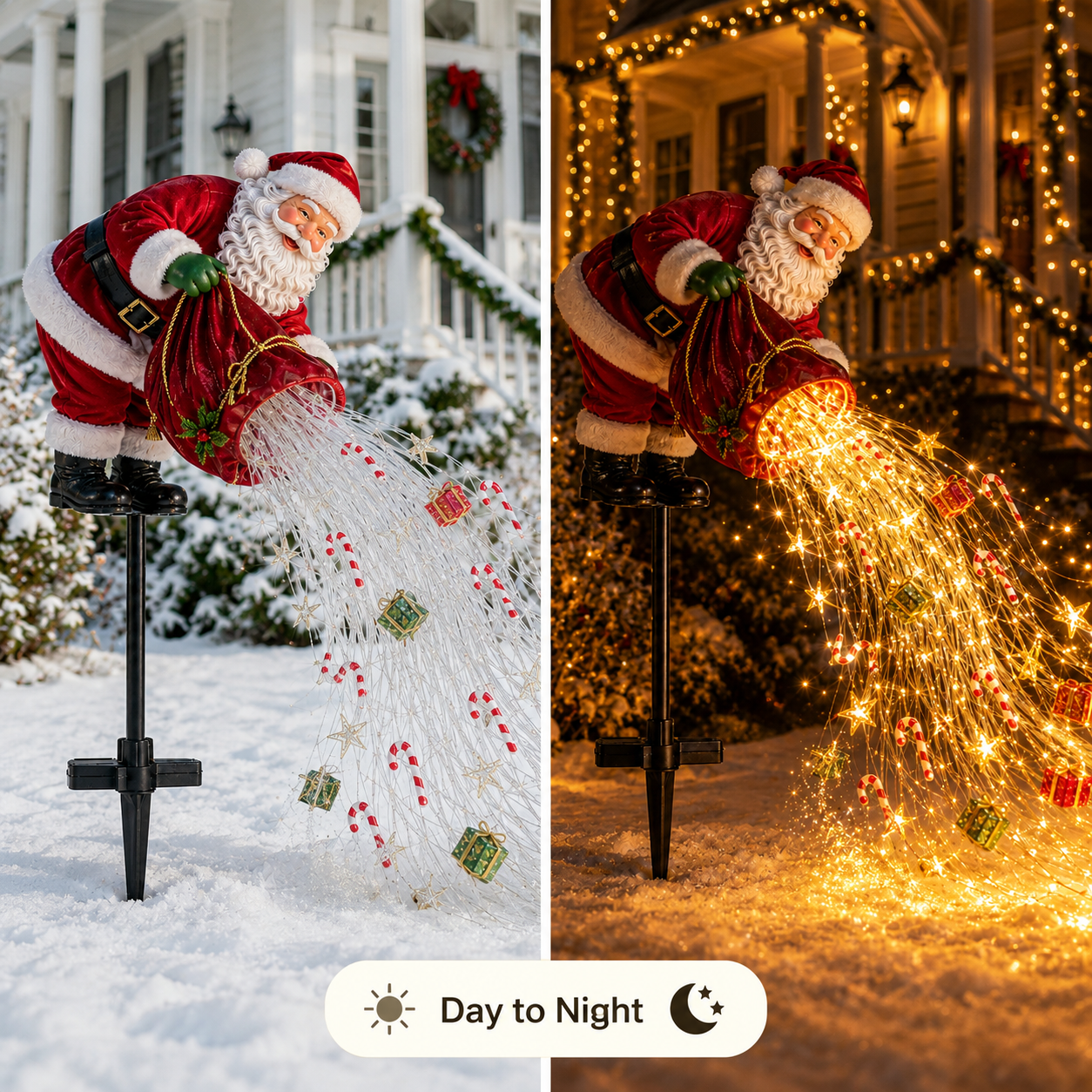 🎁Only Today 49% OFF🎁 Santa’s Magic Pour – Flowing LED Christmas Garden Light